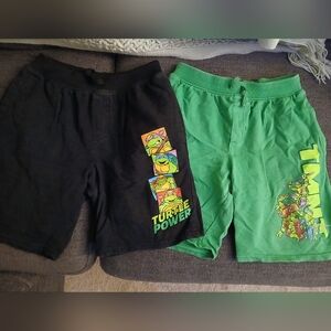 2 Pairs Of TMNT Shorts Size 10/12
